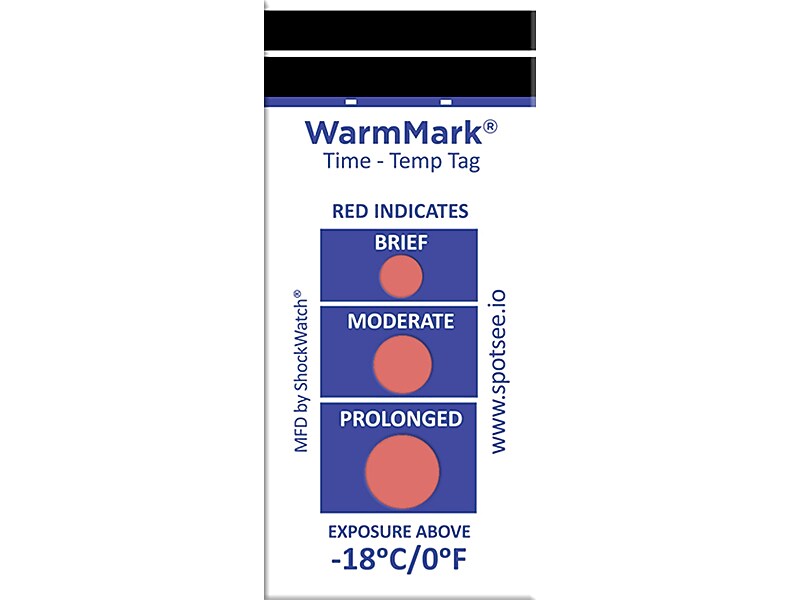 WarmMark Short-Run -18°C/0°F Chemical Temperature Indicator, 100/Pack (WM-18/0)