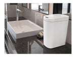 Nine Stars Plastic Sensor Trash Can, White, 1.85 gal. (DZT-7-2s)