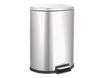 Nine Stars Stainless Steel Step Trash Can, 13.21 gal., Silver (SOT-50-3)