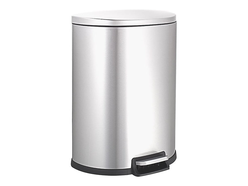 Nine Stars Stainless Steel Step Trash Can, 13.21 gal., Silver (SOT-50-3)