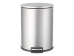 Nine Stars Stainless Steel Step Trash Can, 13.21 gal., Silver (SOT-50-3)