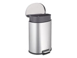 Nine Stars Stainless Steel Step Trash Can, 13.21 gal., Silver (SOT-50-3)