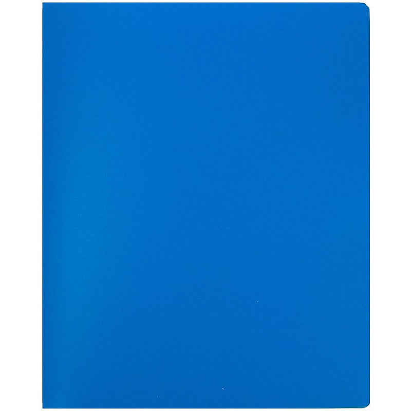 JAM Paper Heavy Duty 10-Pocket Plastic Folder Organizer, Blue, 2/Pack (389MP10BUJ)