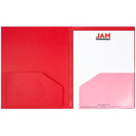 JAM Paper Heavy Duty 10-Pocket Plastic Folder Organizer, Red, 2/Pack (389MP10REJ)