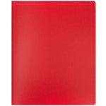JAM Paper Heavy Duty 10-Pocket Plastic Folder Organizer, Red, 2/Pack (389MP10REJ)