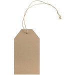JAM Paper® Premium Gift Tags with Twine String, 4 1/4 x 2 3/8, Brown Kraft Recycled, 10/Pack (297532726)