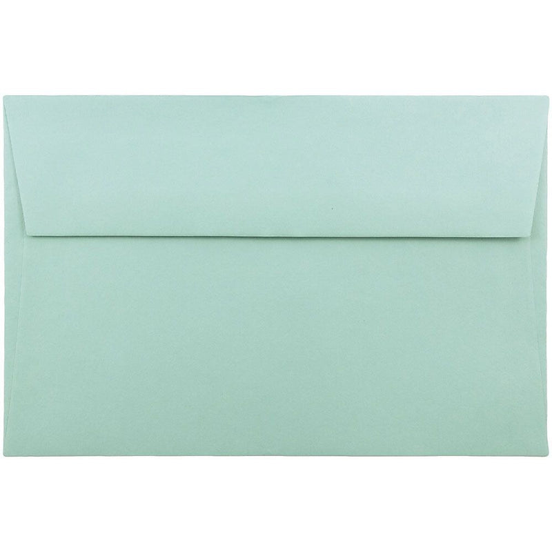 JAM Paper A9 Invitation Envelopes, 5.75 x 8.75, Aqua Blue, Bulk 250/Box (157461h)