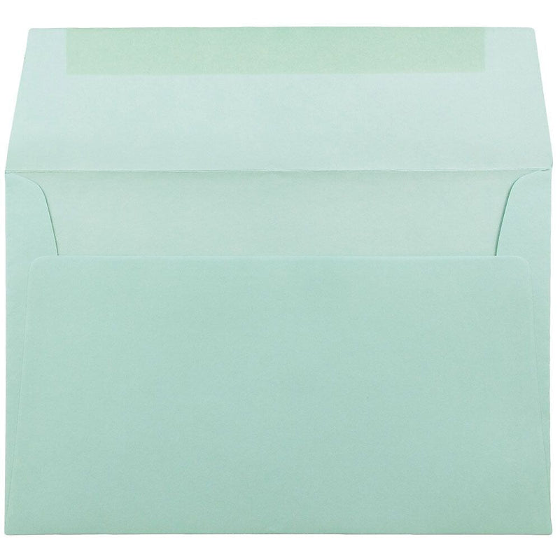 JAM Paper A9 Invitation Envelopes, 5.75 x 8.75, Aqua Blue, Bulk 250/Box (157461h)
