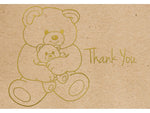 Great Papers! Teddy Bear Matte Personal Thank You Notecards, Kraft, 50/Pack (2019080)
