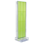 Two-Sided Pegboard Floor Display w/ C-Channel Sides on Studio Base. Panel Size: 16"W x 60"H, Green (700778-GRE)
