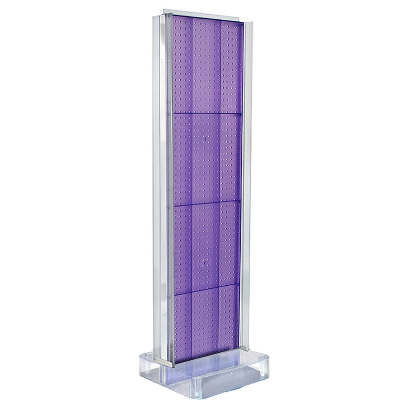 Azar Two-Sided Pegboard Floor Display, 16"W x 60"H, Purple (700778-PUR)