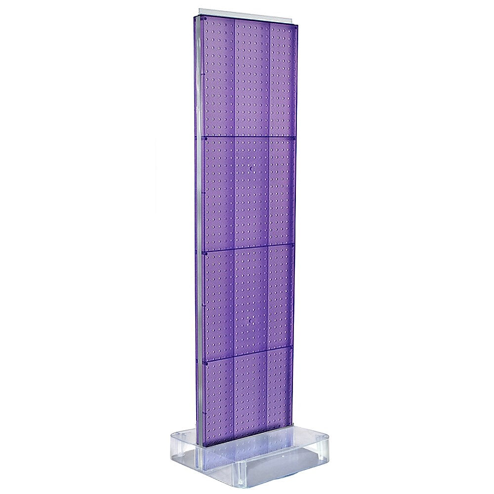 Azar Two-Sided Pegboard Floor Display, 16"W x 60"H, Purple (700770-PUR)