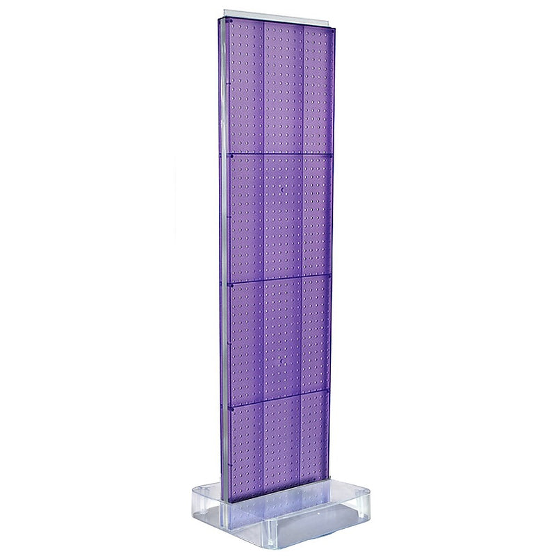 Azar Two-Sided Pegboard Floor Display, 16"W x 60"H, Purple (700770-PUR)