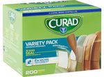 Curad Variety Pack Assorted Adhesive Bandages, 200/Pack (CUR0800RB)