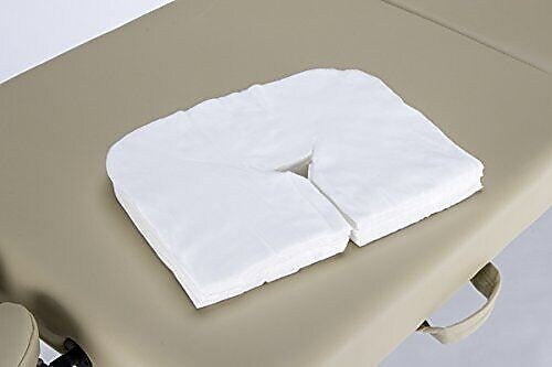 Master Massage Natural White Disposable Face Pillow Covers, 100/Pack (94106）