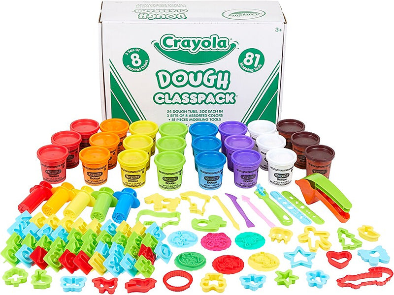 Crayola Molding Dough Craft Kit, Assorted Colors, 105/Box (57-0172)