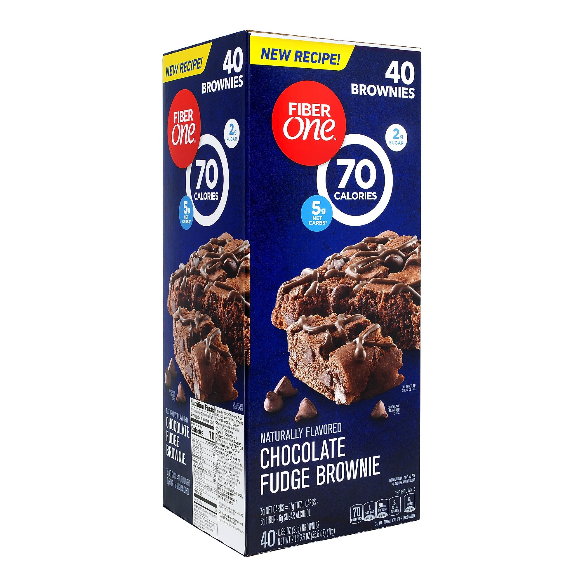 Fiber One Chocolate Fudge Brownie Bar, 0.88 oz., 40 Bars/Box (220-00454)