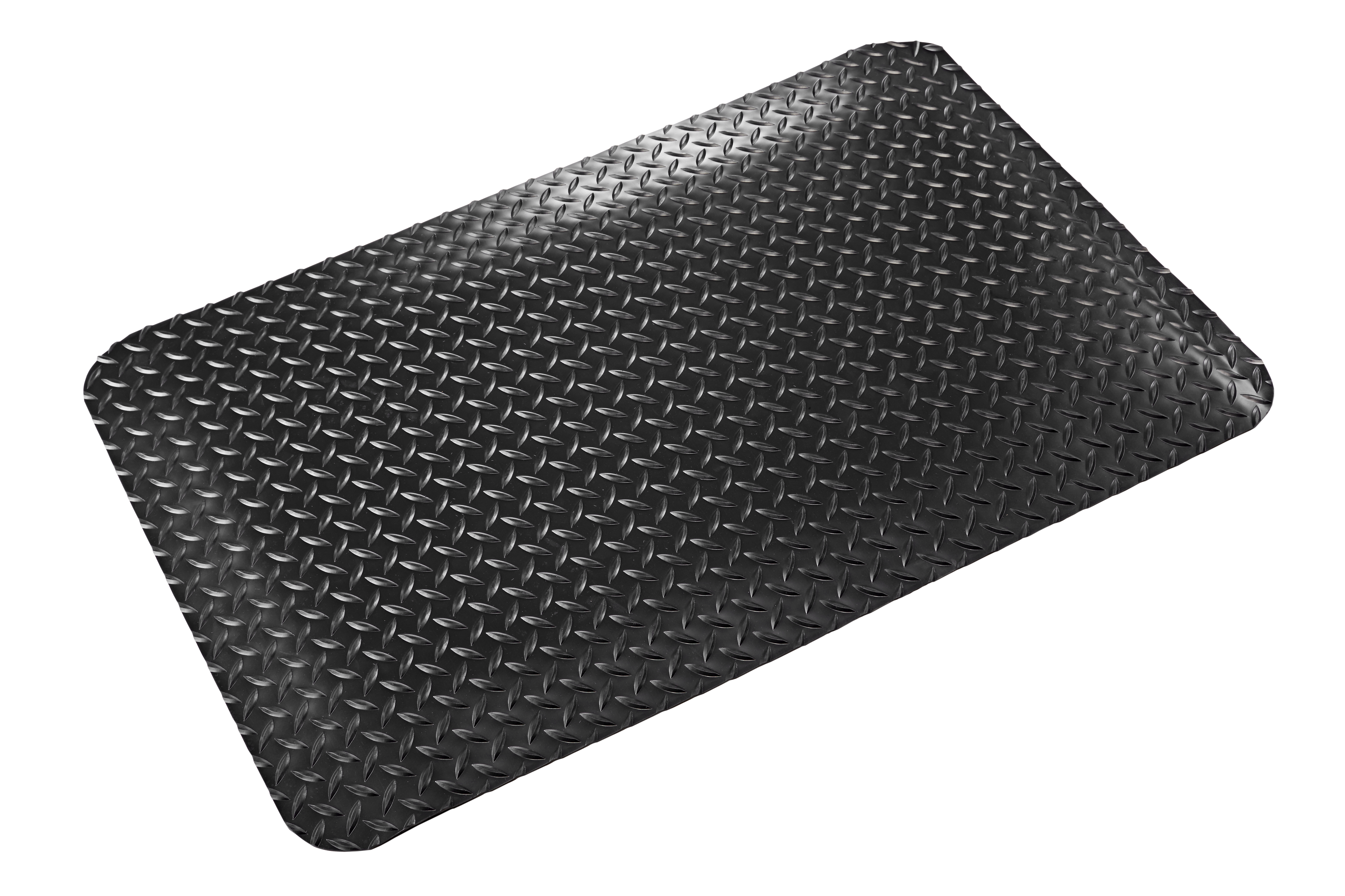Crown Industrial Deck Plate Anti-Fatigue Floor Mat, 36" x 60", Black (CWNCD0035DB)