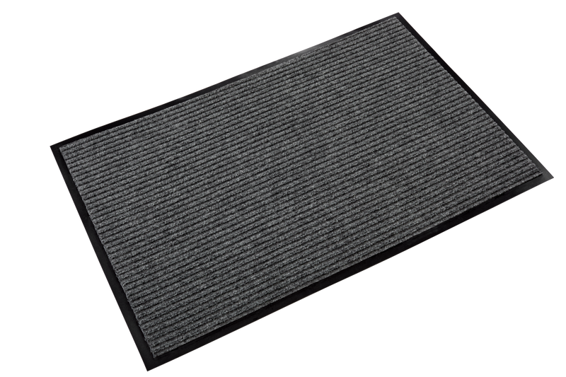 Crown Needle-Rib Wiper/Scraper Floor Mat, 36" x 60", Gray (CWNNR0035GY)