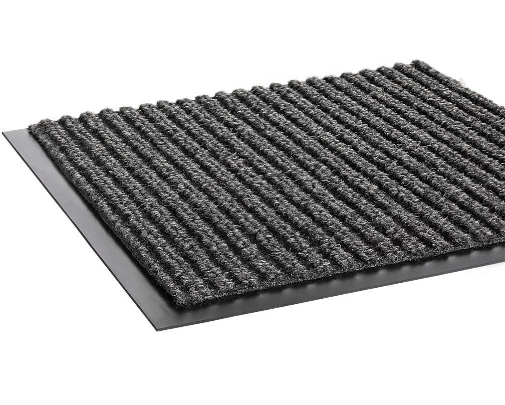 Crown Needle-Rib Wiper/Scraper Floor Mat, 36" x 60", Gray (CWNNR0035GY)