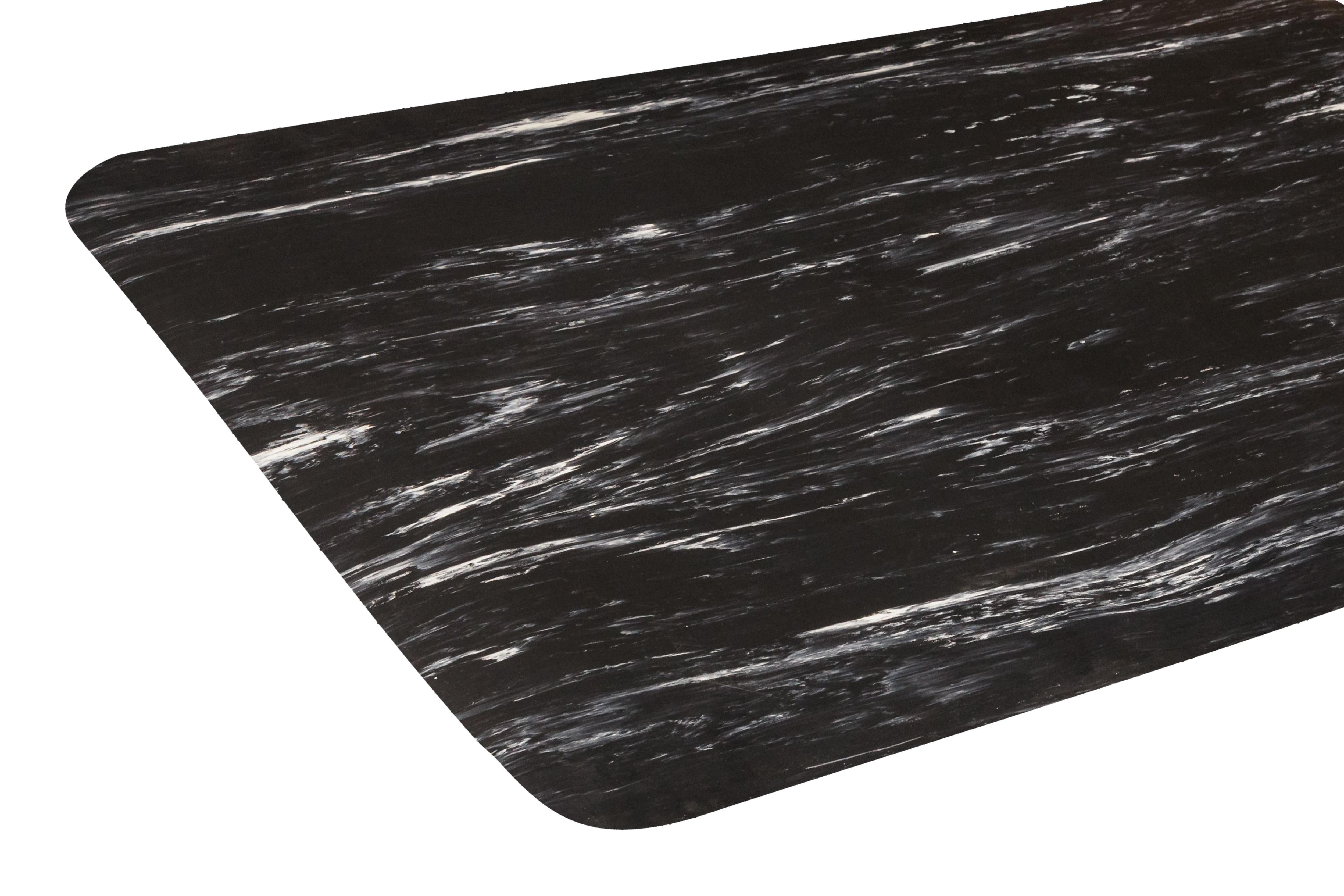 Crown Cushion-Step Marbleized Rubber Anti-Fatigue Floor Mat, 36" x 60", Black (CWNCU3660BK)