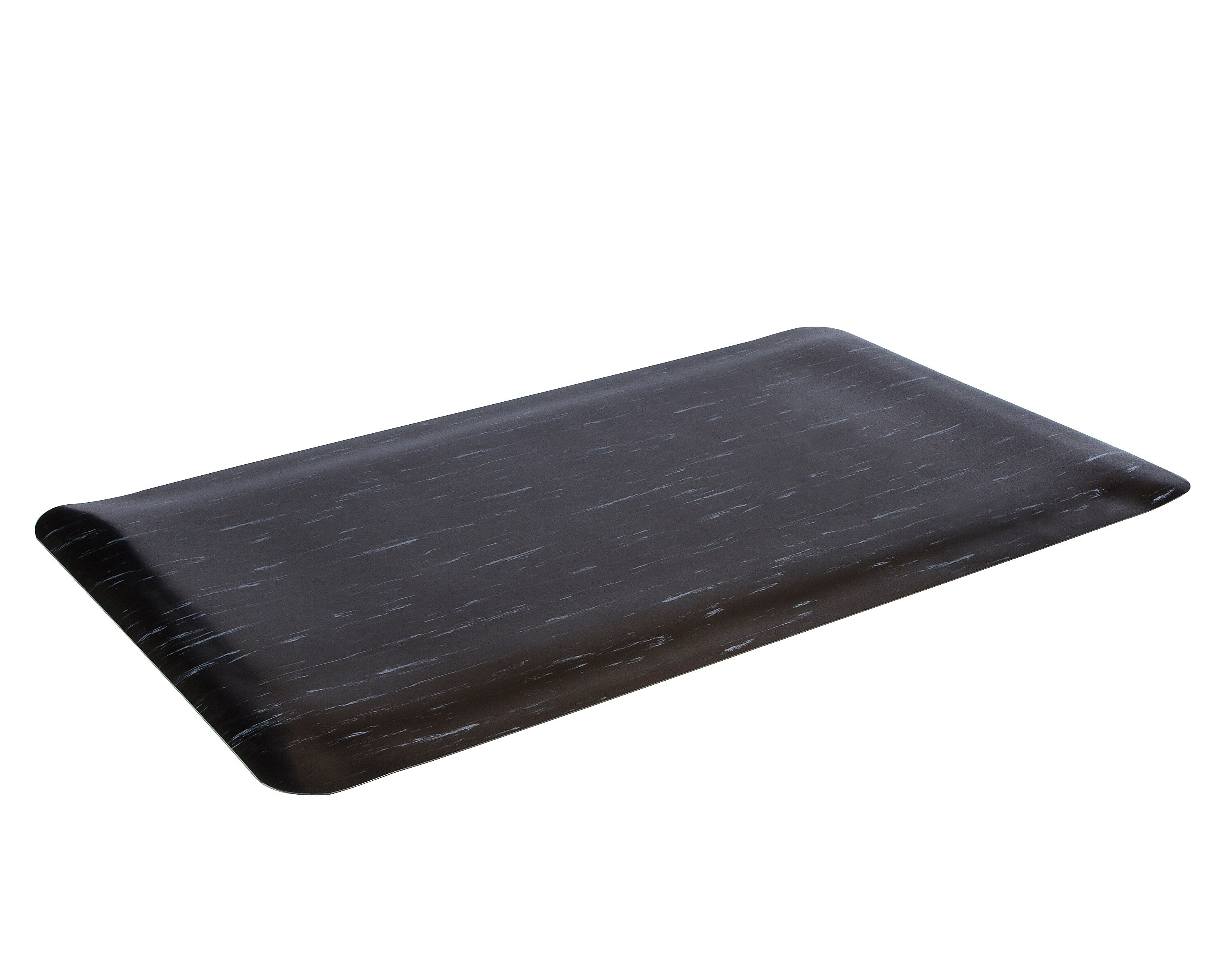 Crown Cushion-Step Marbleized Rubber Anti-Fatigue Floor Mat, 36" x 60", Black (CWNCU3660BK)