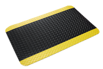 Crown Industrial Deck Plate Anti-Fatigue Mat, 36" x 60", Black with Yellow Border (CWNCD0035YB)