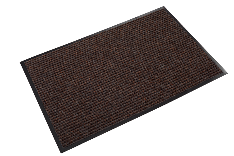 Crown Needle-Rib Wiper/Scraper Floor Mat, 36" x 120", Brown (CWNNR0310BR)