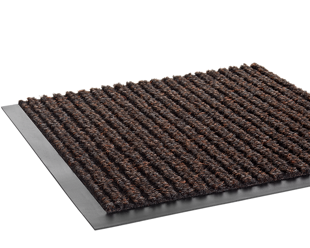 Crown Needle-Rib Wiper/Scraper Floor Mat, 36" x 120", Brown (CWNNR0310BR)