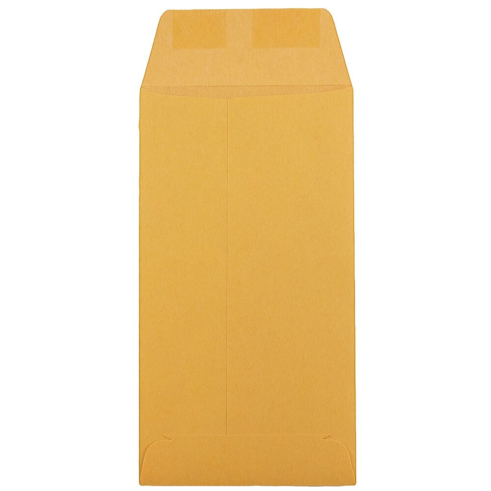 JAM Paper #7 Kraft Coin Envelope, 3 1/2" x 6 1/2", Brown Kraft, 50/Pack (95125I)