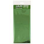JAM Paper 20" x 26" Tissue Paper, Green Mylar, 3 Sheets/Pack (1172413)