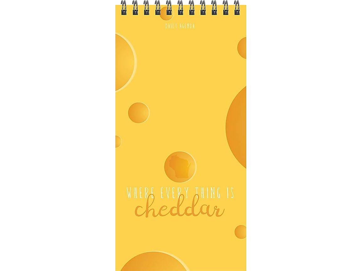 TF Publishing Wisconsin 4" x 8.5" Planner, Cheddar Cheese (99-WISCDA)