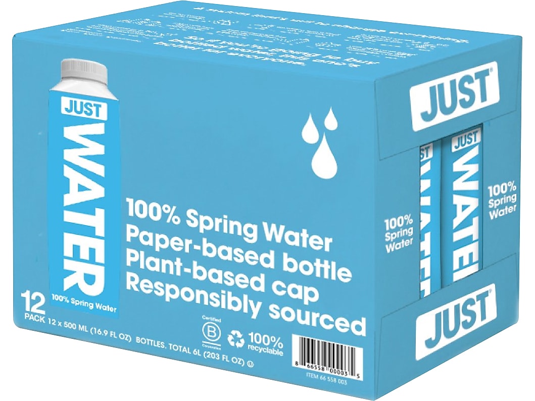 Just Water 100% Spring Water, 16.9 oz., 12 Bottles/Carton (66558003)