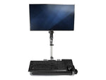 StarTech Wall Mounted Computer Workstation - Articulating Monitor Arm Adjustable, Up to 30", Silver (WALLSTSI1)
