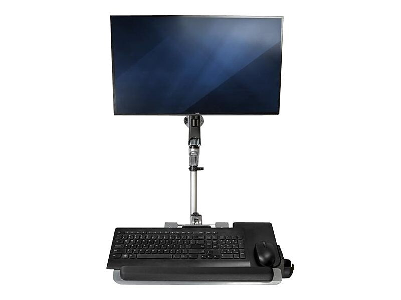 StarTech Wall Mounted Computer Workstation - Articulating Monitor Arm Adjustable, Up to 30", Silver (WALLSTSI1)