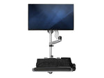 StarTech Wall Mounted Computer Workstation - Articulating Monitor Arm Adjustable, Up to 30", Silver (WALLSTSI1)