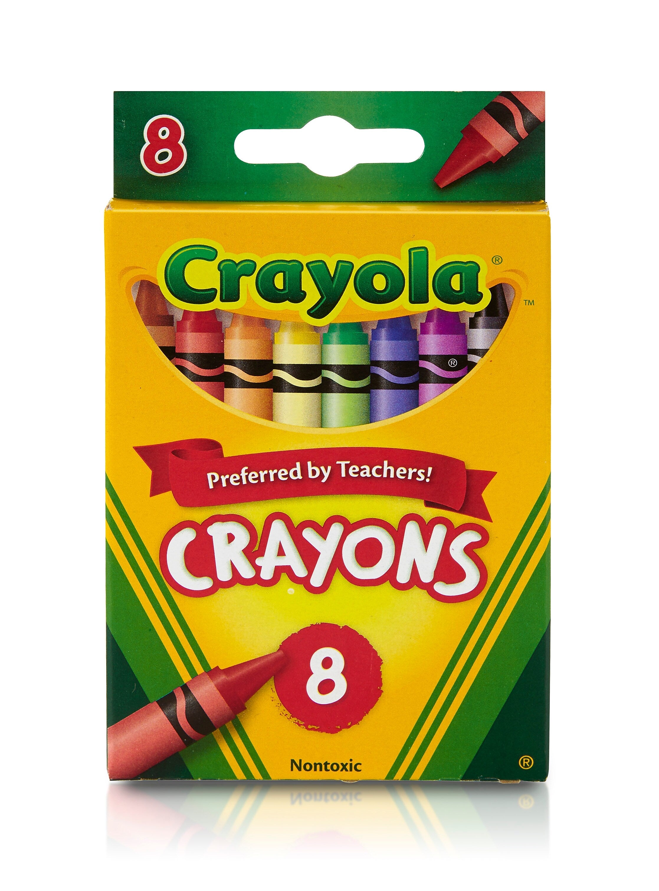 Crayola Crayons, Assorted Colors, 8/Box (52-3008)