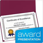 Oxford Certificate Holders, 8.88" x 11.25", Burgundy, 5/Pack (29900585BGD)