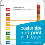 Cardinal OneStep Monthly Paper Dividers, 12-Tab, Multicolor (CRD 60318CB)