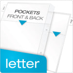 Cardinal Poly Binder Pockets, 3-Hole Punched, Clear, 5/Pack (84010CB)