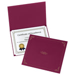 Oxford Certificate Holders, 8.88" x 11.25", Burgundy, 5/Pack (29900585BGD)