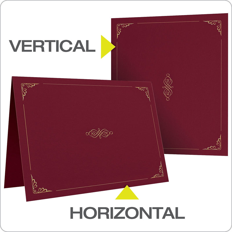 Oxford Certificate Holders, 8.88" x 11.25", Burgundy, 5/Pack (29900585BGD)