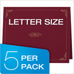 Oxford Certificate Holders, 8.88" x 11.25", Burgundy, 5/Pack (29900585BGD)