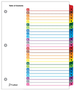 Cardinal OneStep Printable Table of Contents and Dividers, A-Z - 26-Tab, Multicolor, 1/St
