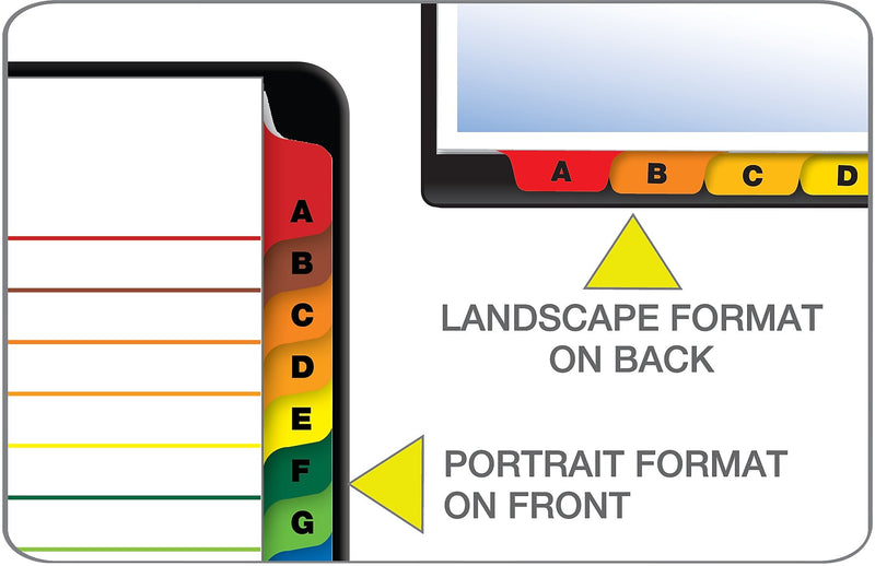 Cardinal OneStep Printable Table of Contents and Dividers, A-Z - 26-Tab, Multicolor, 1/St