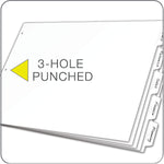 Cardinal Write & Erase Paper Dividers, 5-Tab, White (CRD84270CB)