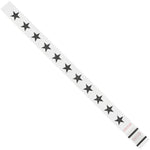 Tyvek® Wristbands, 3/4" x 10", White Stars, 500/Case (WR104WH)