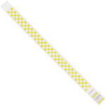Tyvek® Wristbands, 3/4" x 10", Yellow Checkerboard, 500/Case (WR103YE)