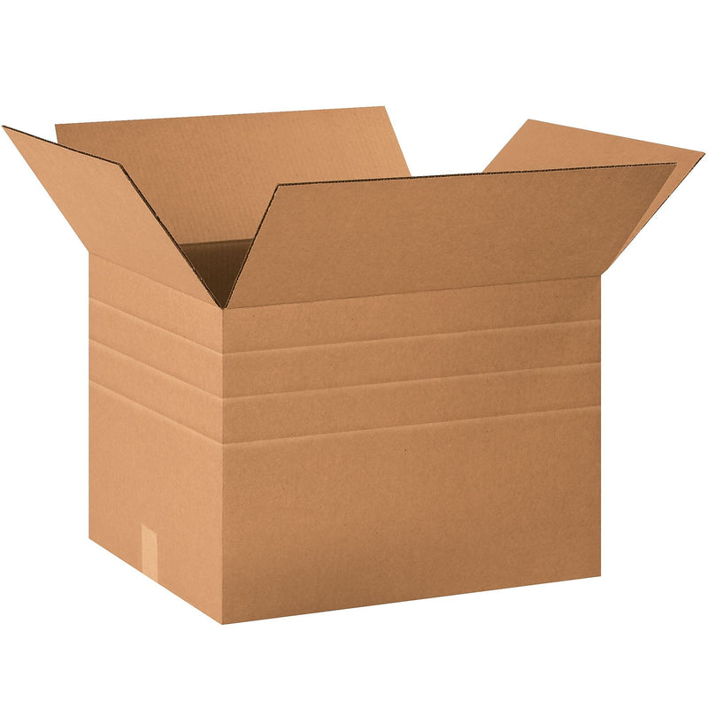 18" x 14" x 12" Multi-Depth Shipping Boxes, 32 ECT, 25/Bundle (MD181412)