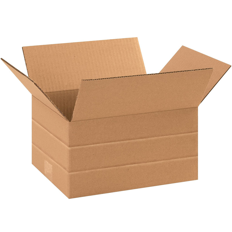 10" x 8" x 6" Multi-Depth Shipping Boxes, 32 ECT, 25/Bundle (MD1086)